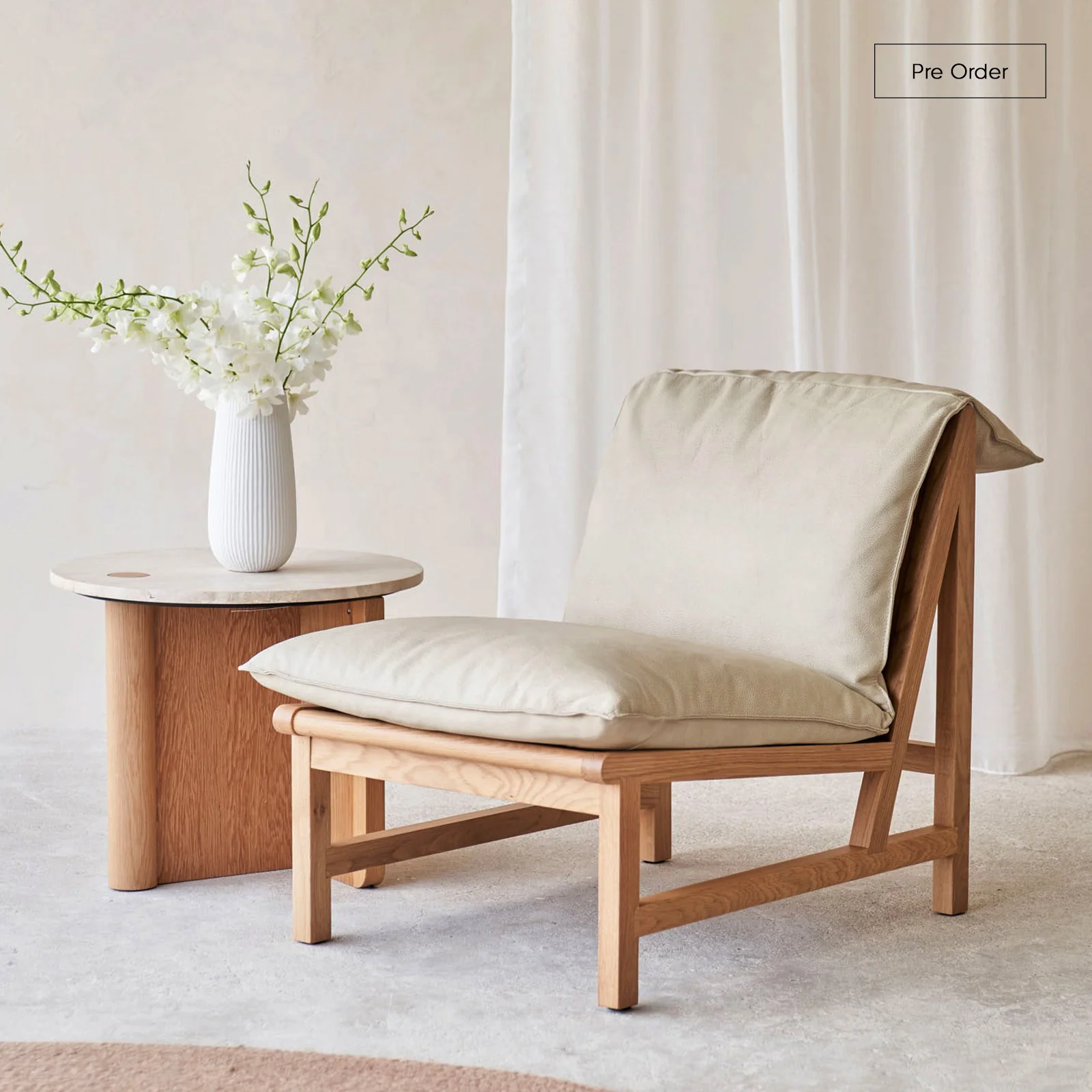 Elite Cantaloupe Armchair Bespoke Leather Pure