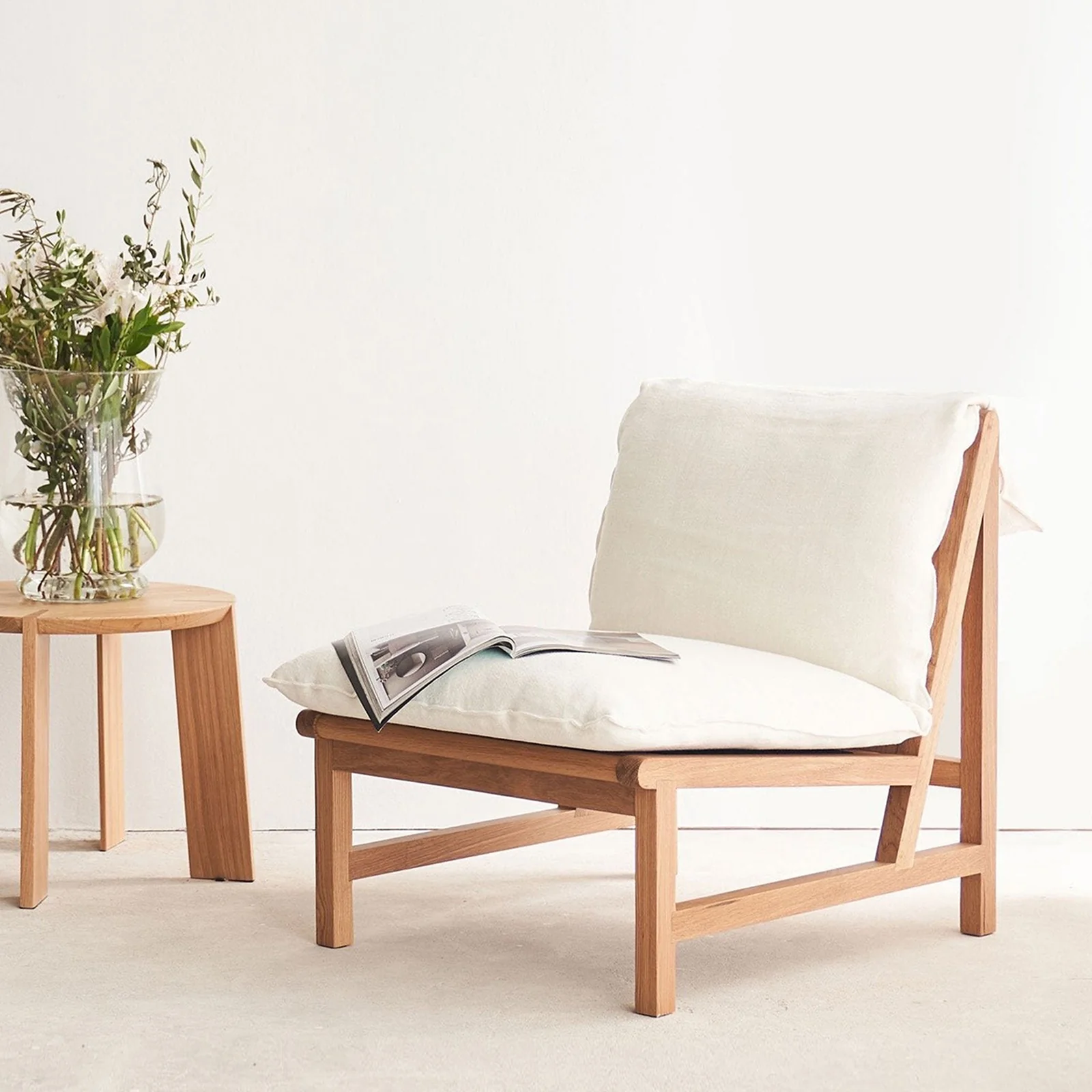 Sustainable Cantaloupe Fabric Armchair Ivory Top-Quality