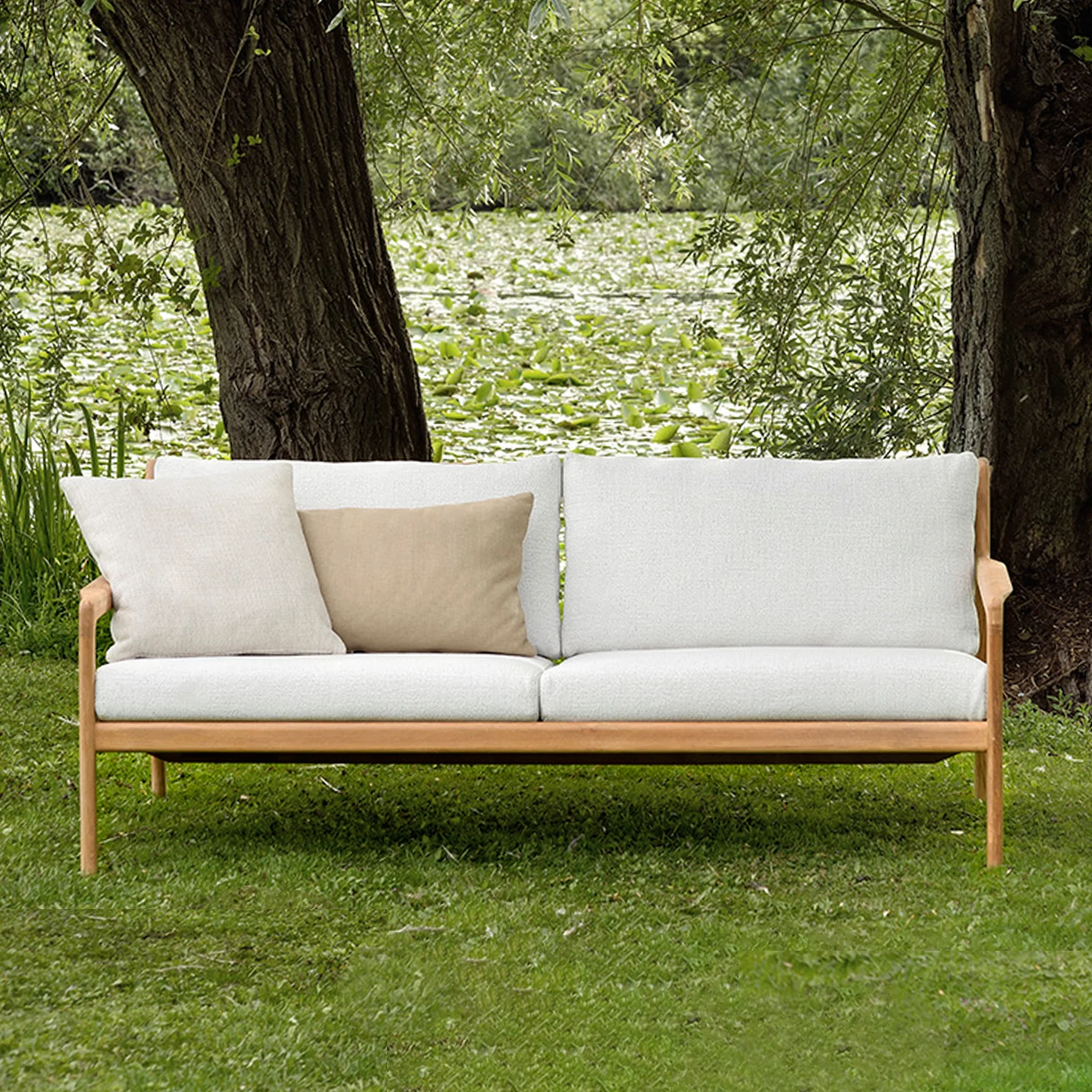 Eco-Friendly Jack Outdoor Sofa 2 Seater - Off White 180cm Genuine
