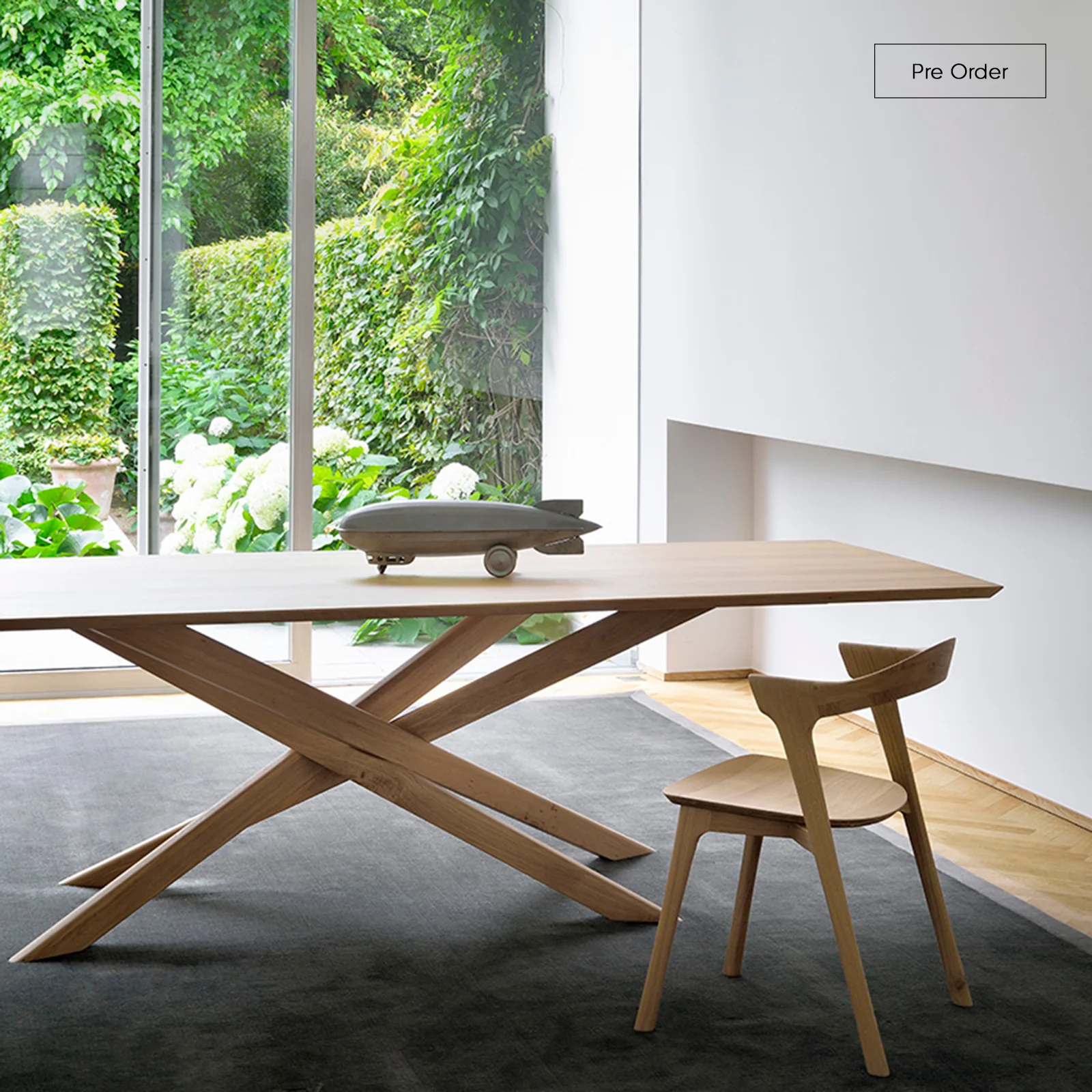 Refined Mikado Rectangular Dining Table Oak Prestigious