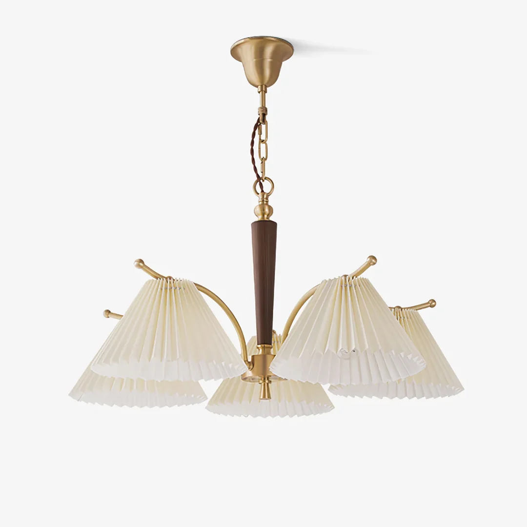 Prestigious Vintage Pleated Chandelier Powerful