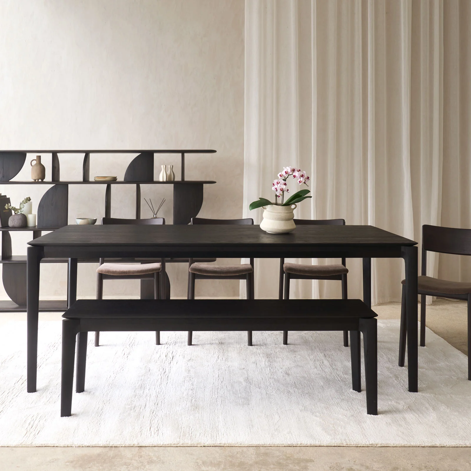 Luxury Bok Dining Table Oak - Black Fine Crafted