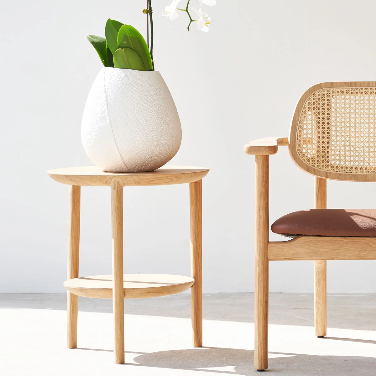 Exceptional Bok Side Table Oak 43cm Proven