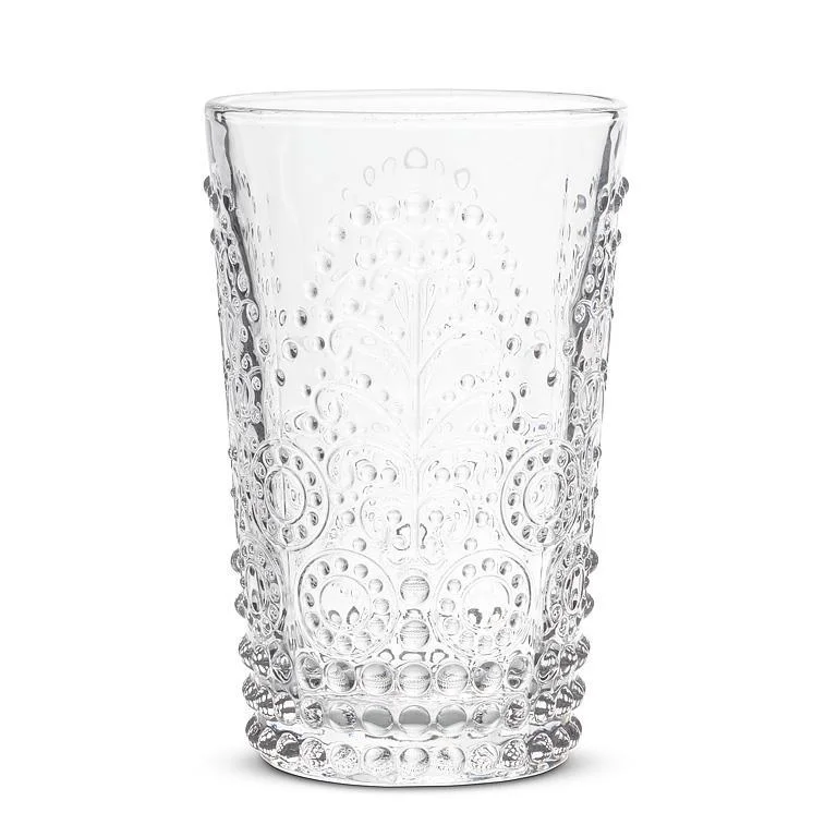 Detailed Lacework Highball Glass Natural