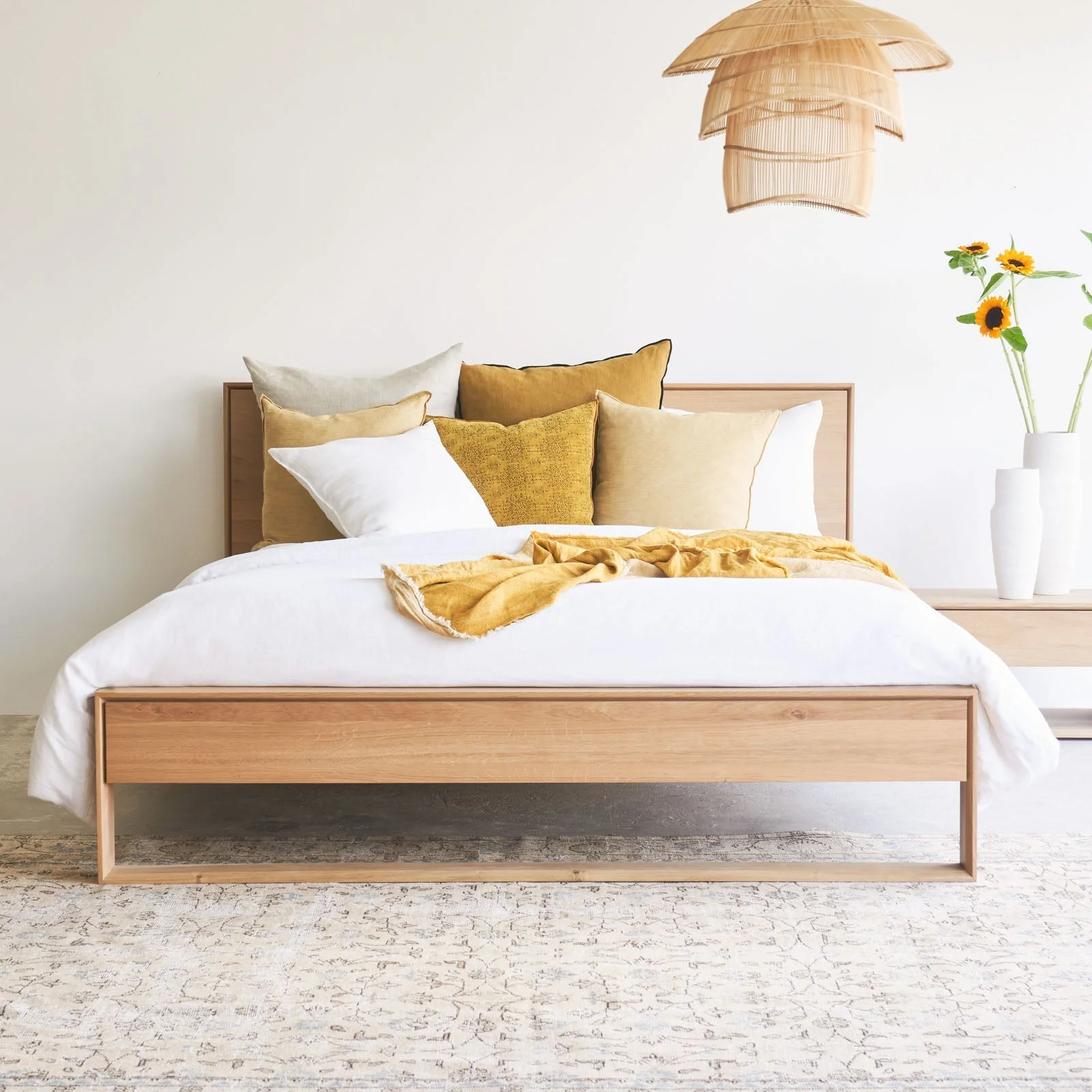 Crafted Nordic Bed Frame Oak Premium Material