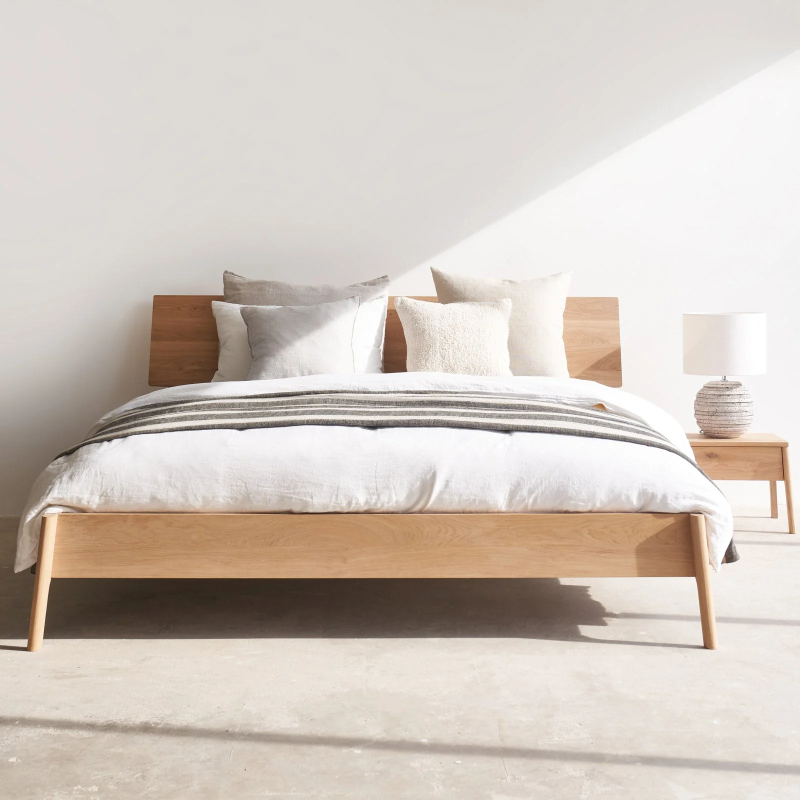 Modern Air Bed Frame Oak Casual