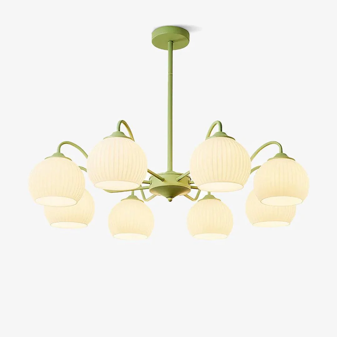 Outstanding Nordic Matcha Round Chandelier Green