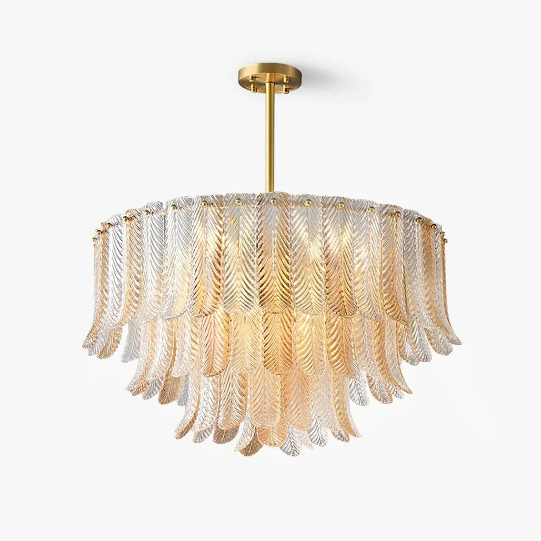 Consistent Modern Luxury Glass Chandelier Natural