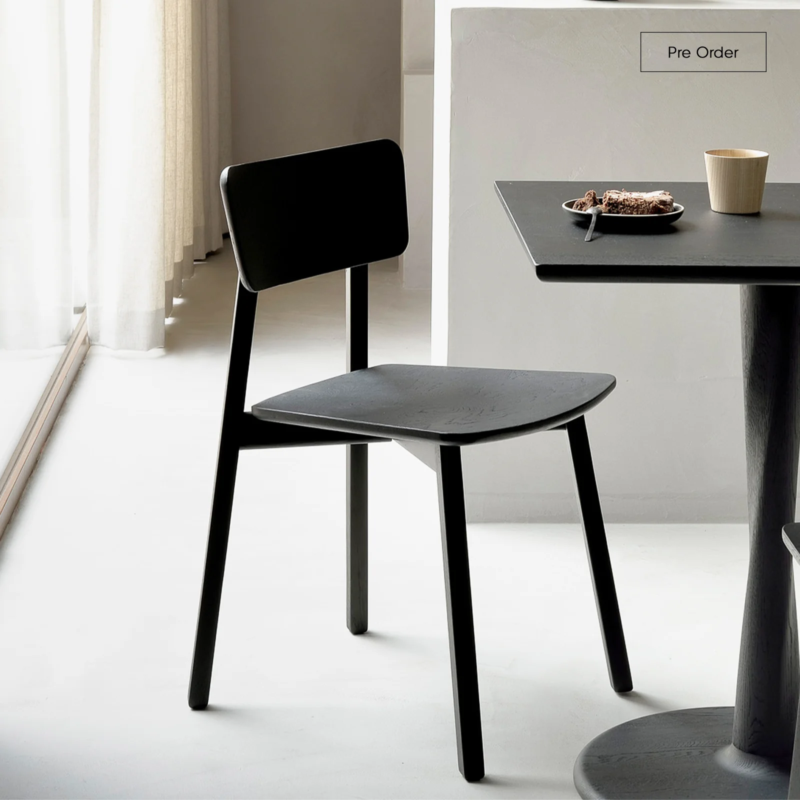 Safe Ca Dining Chair Oak - Black Proven