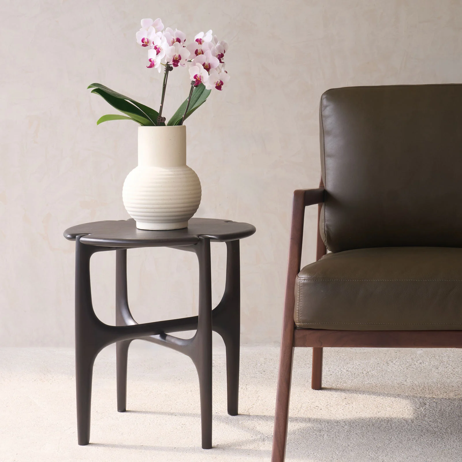 Functional PI Side Table Mahogany - Dark Brown Sophisticated