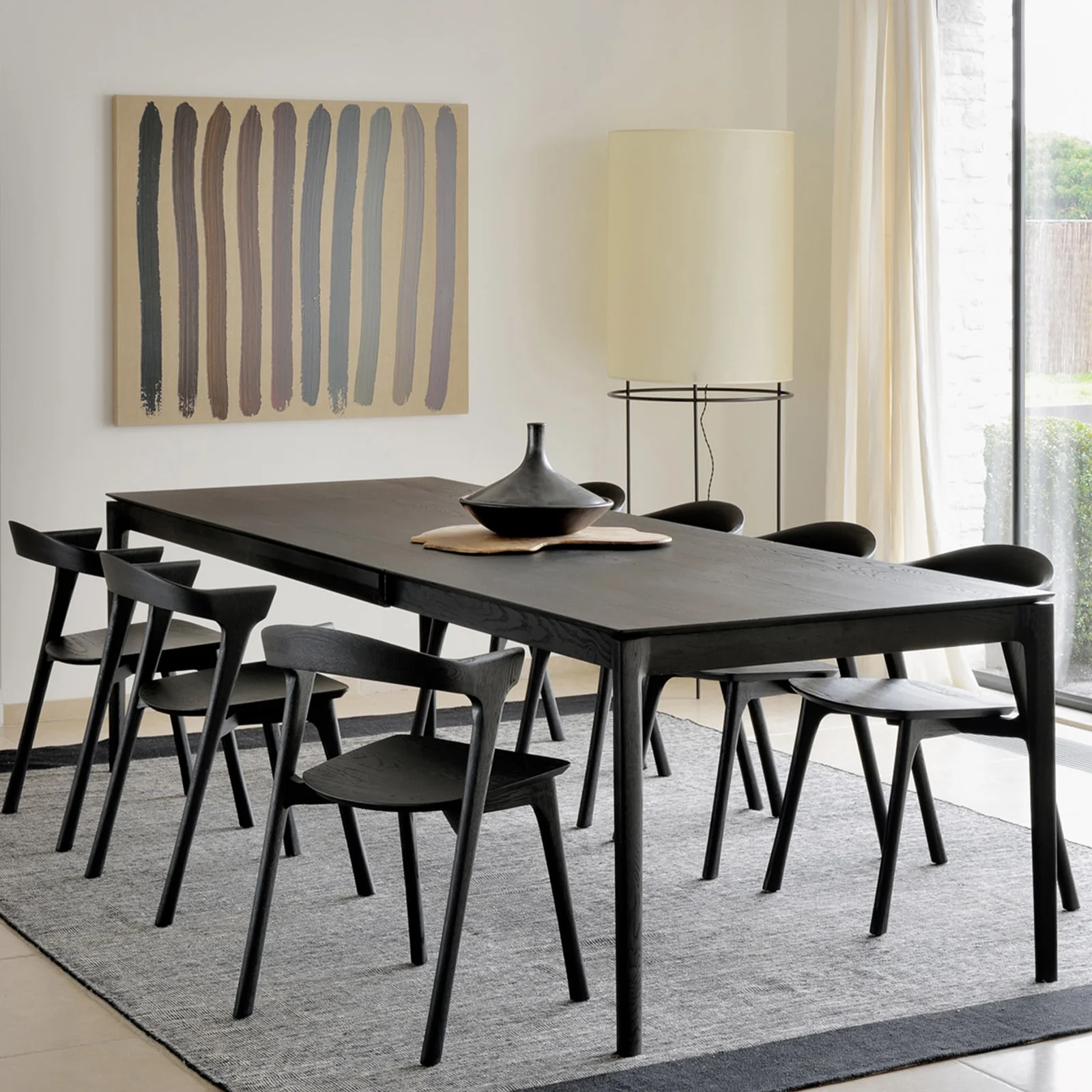 Premium Bok Extendable Dining Table Oak - Black Outstanding