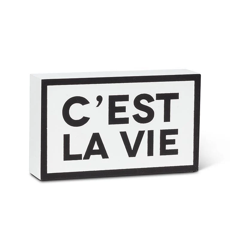 Consistent C' Est La Vie Wooden Block Powerful