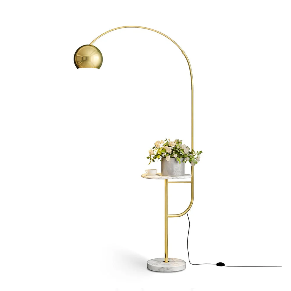 Environmentally Friendly Arc Drawer Floor Lamp User-Friendly
