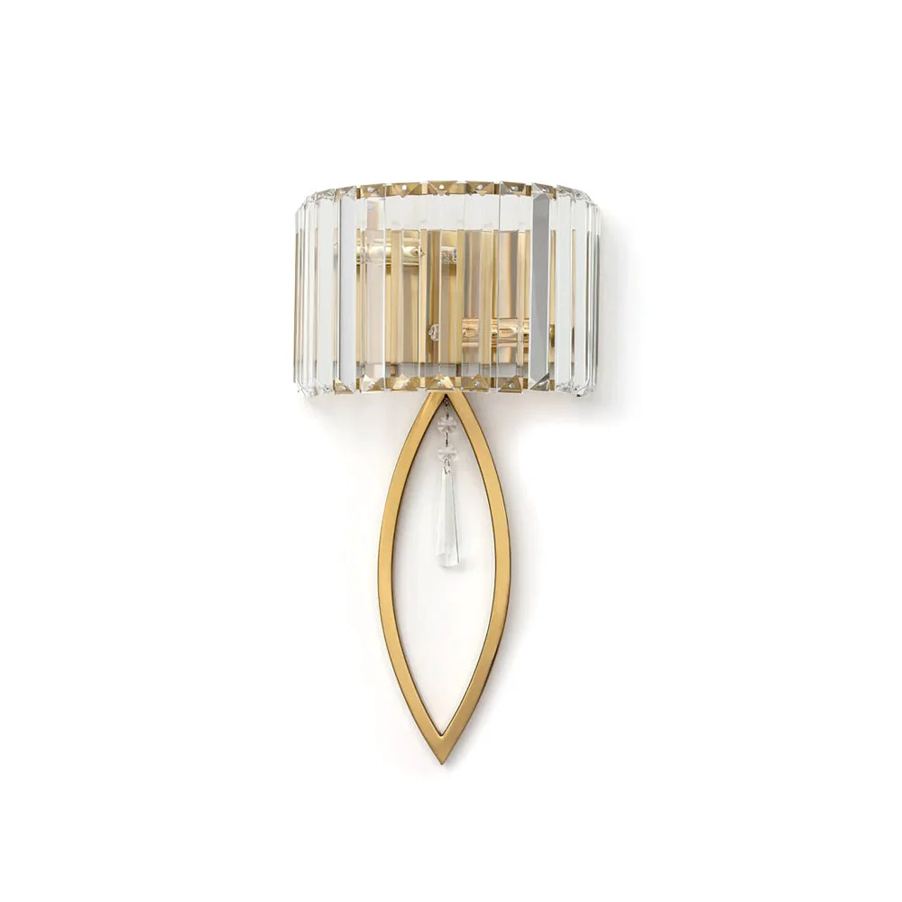 Smooth Arc Prismatic Crystal Wall Lamp Convenient