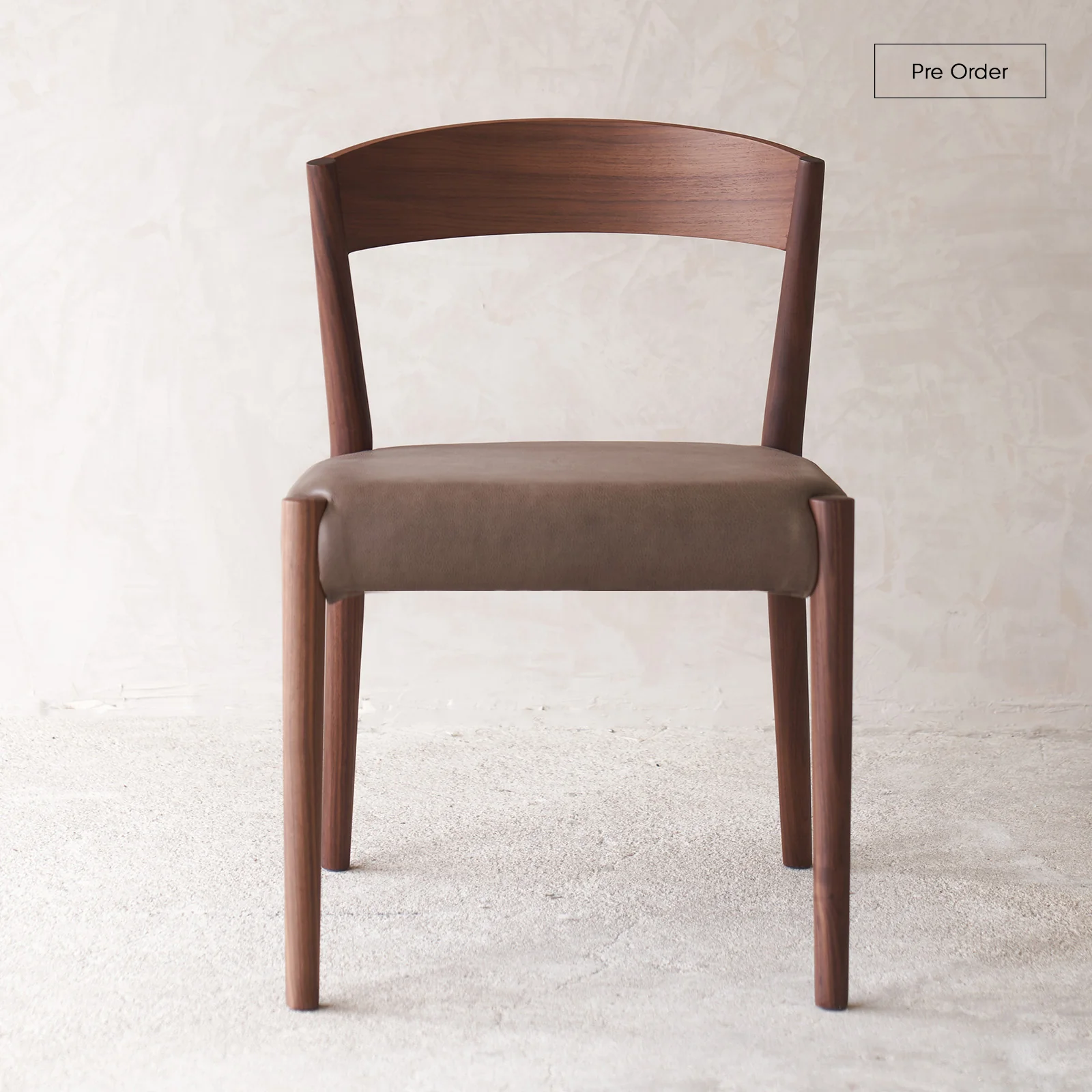 First-Class Ronda Dining Chair Walnut Frame - Bespoke Leather Consistent