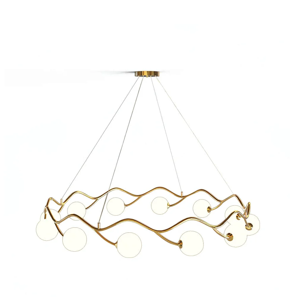 Practical Circular Wave Chandelier Unique
