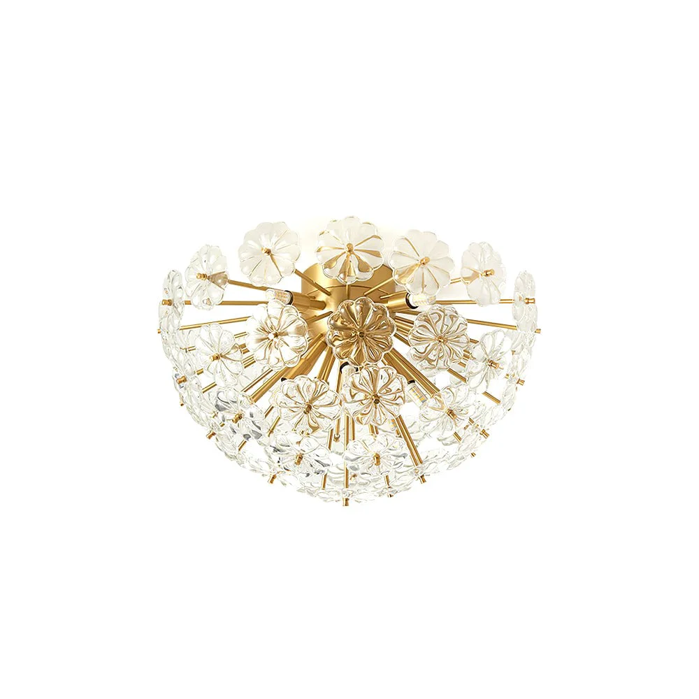 Elegant Lamina Crystal Ceiling Light Crafted