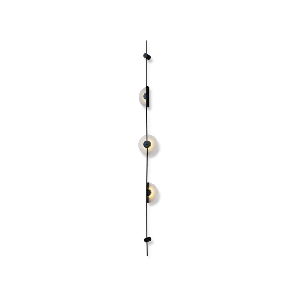 Practical Black Slender Alabaster Wall Lamp Modern