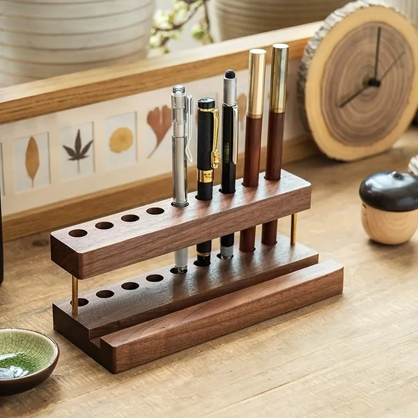 Genuine Elegant Wooden Pen Holder Artisan