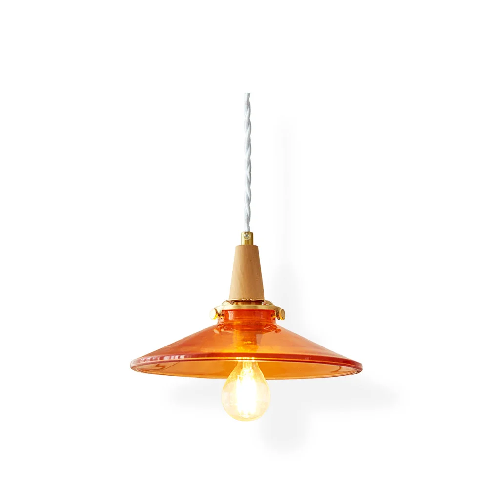Outstanding Orange Glass Pendant Lamp Stylish