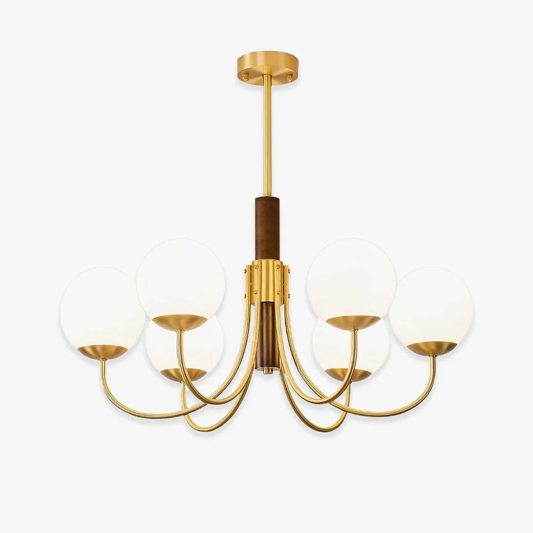 Safe Brass Satellite Ball Chandelier Smart