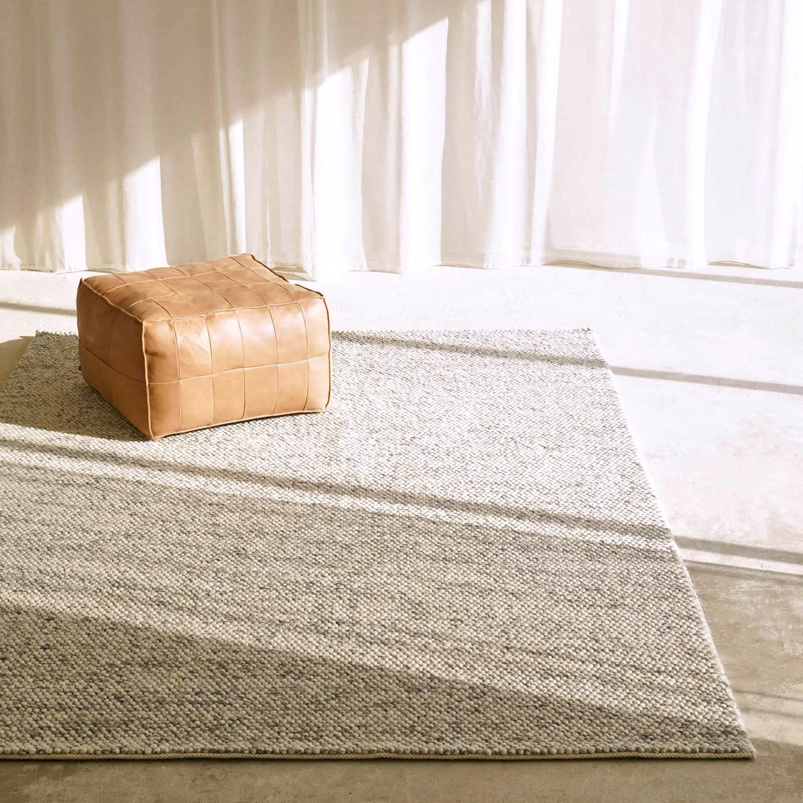 Powerful Pebble Wool Rug Gravel Soft