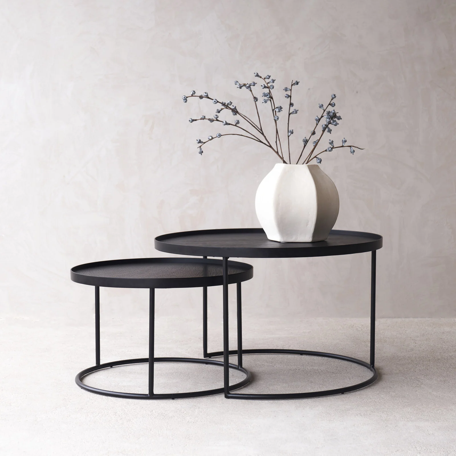 Enhanced Tray Coffee Round Table Set Small Large 62cm Unique