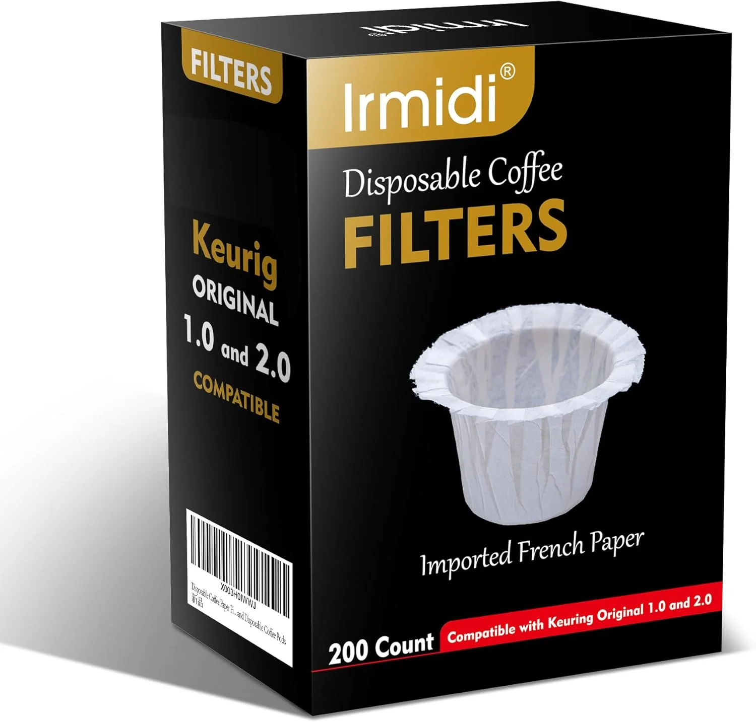Comfortable Disposable Paper Coffee Filters 200 Count Compatible with Brewers Single Serve 1.0 and 2.0 Fits All Reusable K Cup Innovative