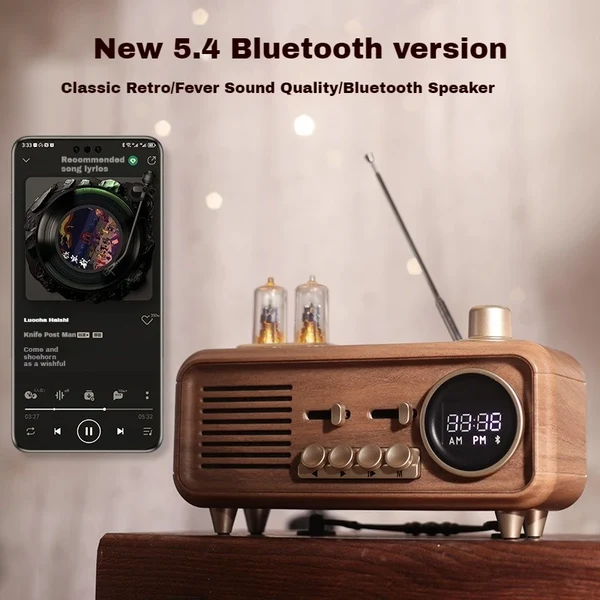 Smooth Retro Bluetooth Speaker with FM Radio Sustainable