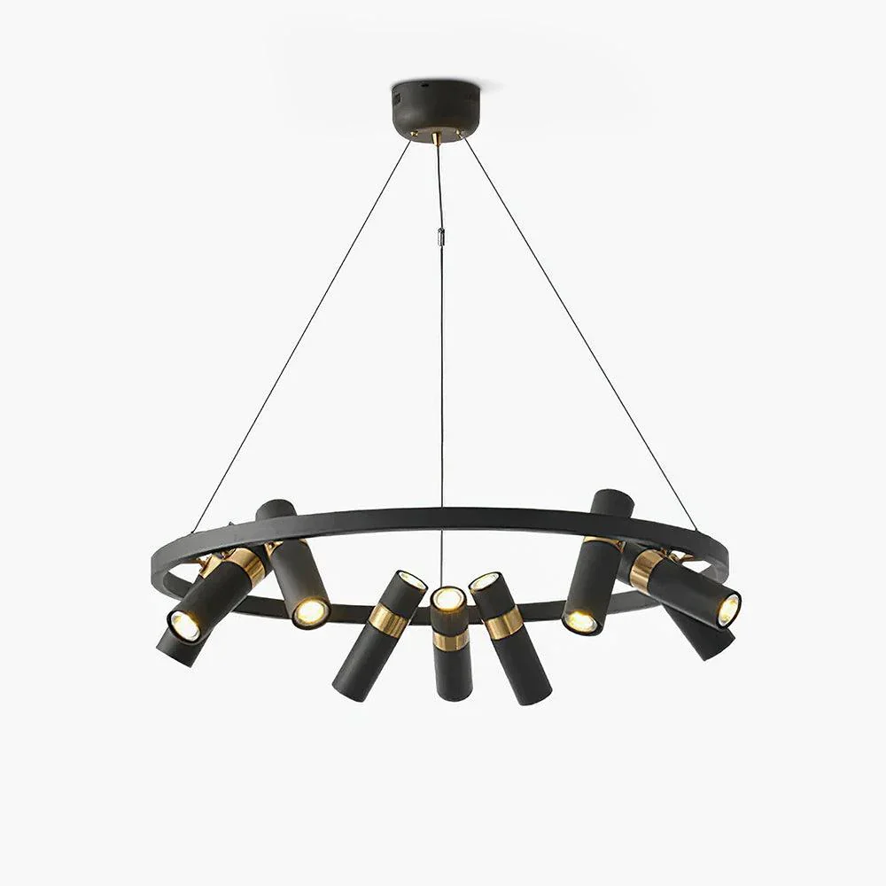 Enhanced Black Mutil Pipe Chandelier Exclusive