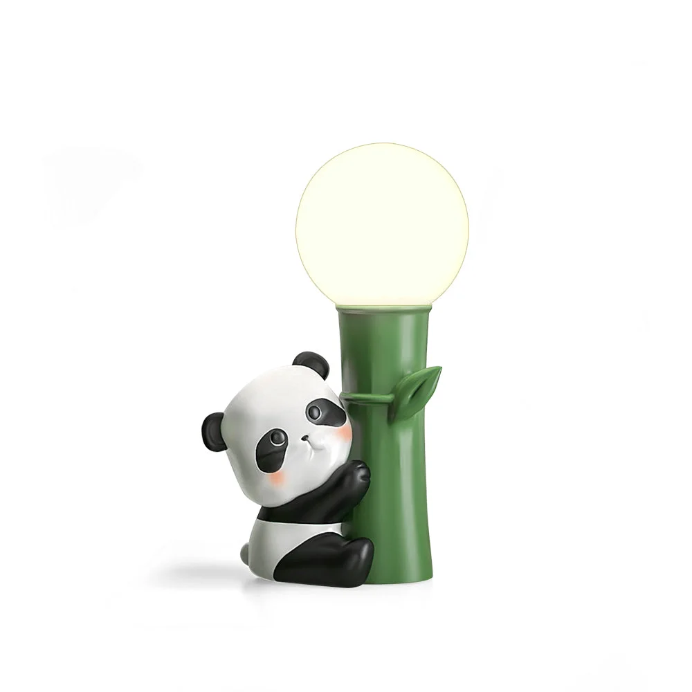 Contemporary Panda Bamboo Table Lamp Fast