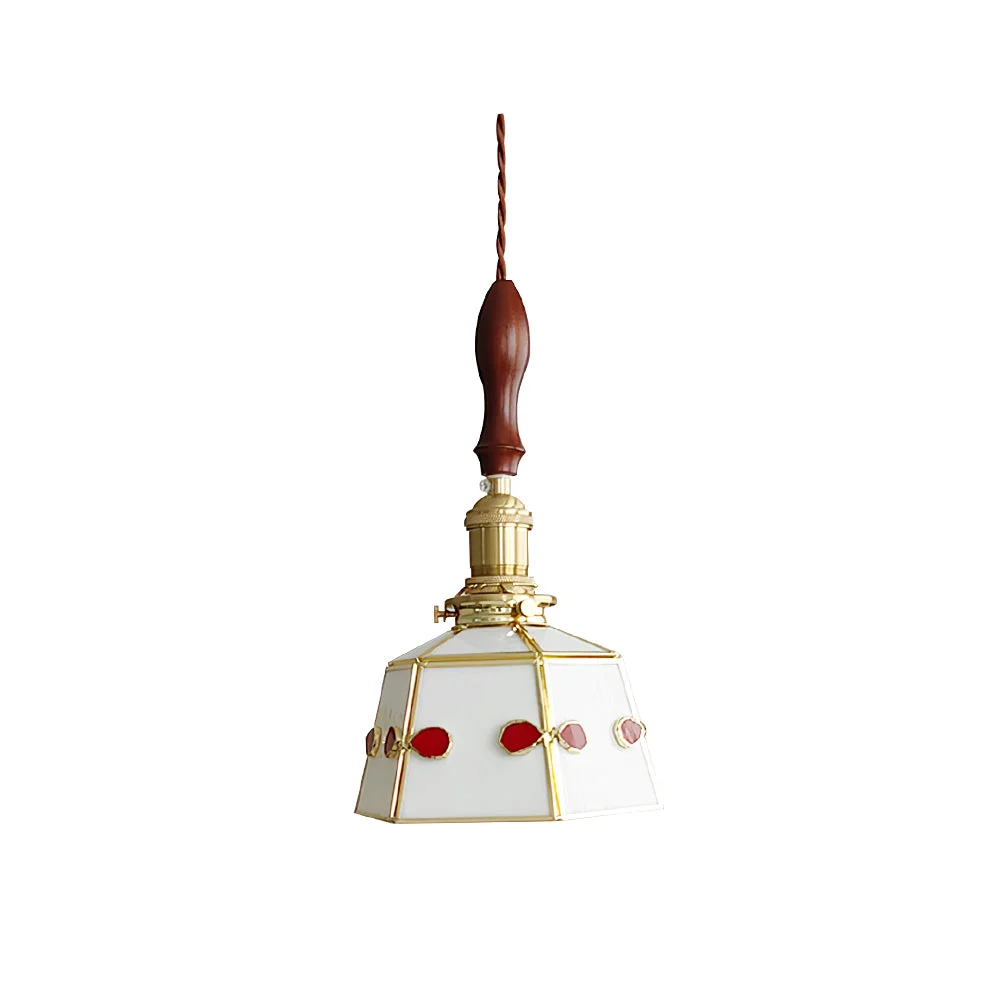 Organic Stained Glass Pendant Lamp Long-Lasting