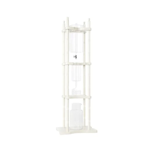 Green Cold Brew Drip Tower Iced Coffee Maker Glass Wooden Stand 25 Cups white 25 Count Clean