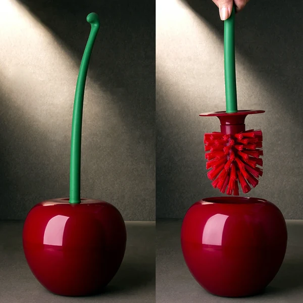 Flexible Cherry Shaped Toilet Brush Set Genuine