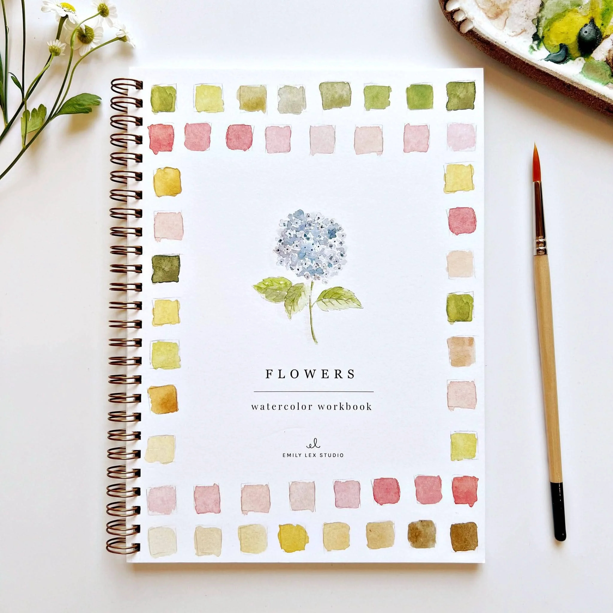 Contemporary Flowers Watercolour Workbook Excellent
