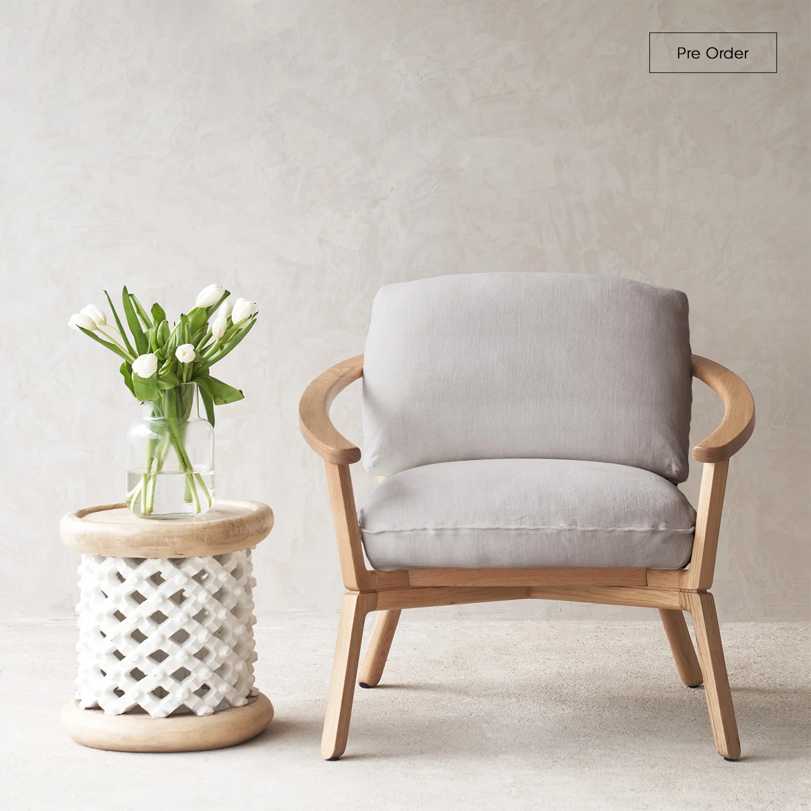 Minimalist Sensu Armchair Bespoke Fabric Leather Smart