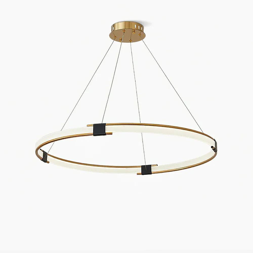 Elegant Gold Ring Chandelier Powerful
