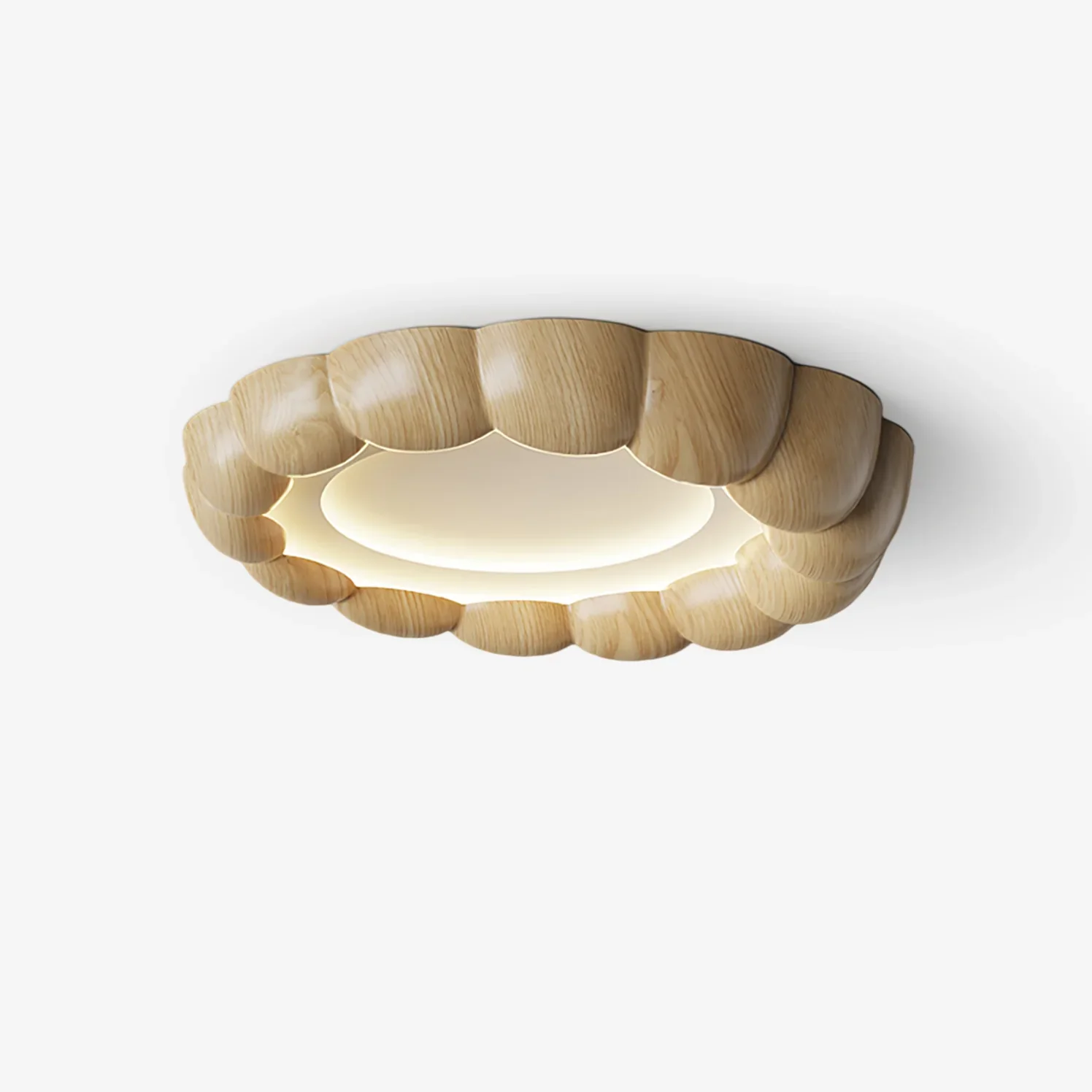 Organic Wooden Imitation Ceiling Lamp Convenient