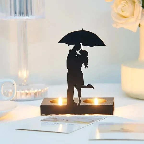 High-End Romantic Couple Candle Holder Lightweight