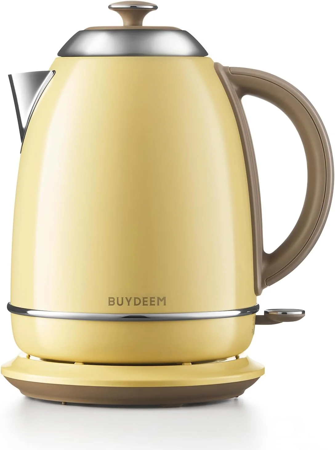 Functional Buydeem K640 Stainless Steel Electric Tea Kettle with Auto Shut-Off and Boil Dry Protection 1.7 Liter Cordless Hot Water Boiler with Swivel Base Contemporary