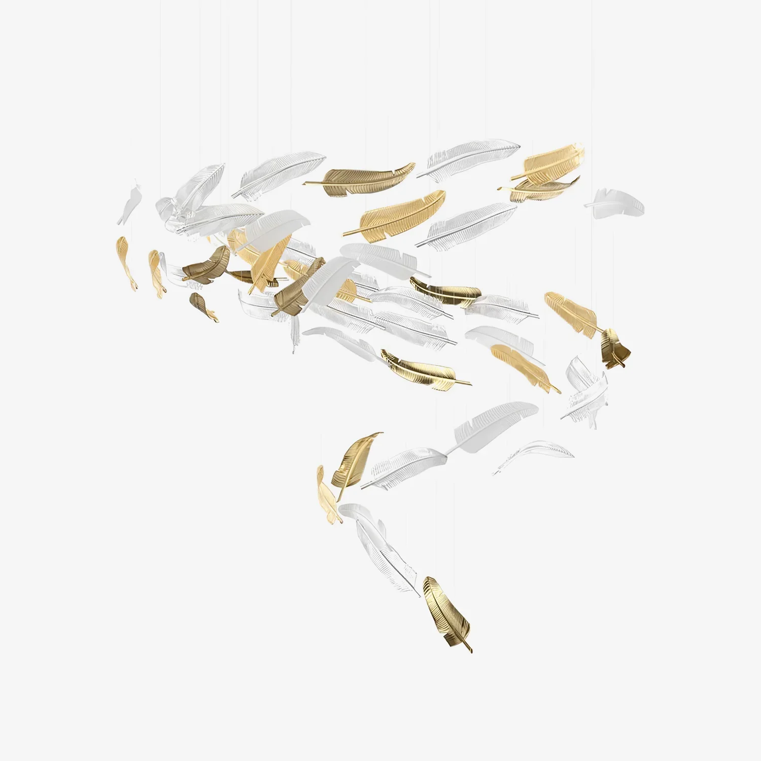 Official Glass Feathers Chandelier Genuine