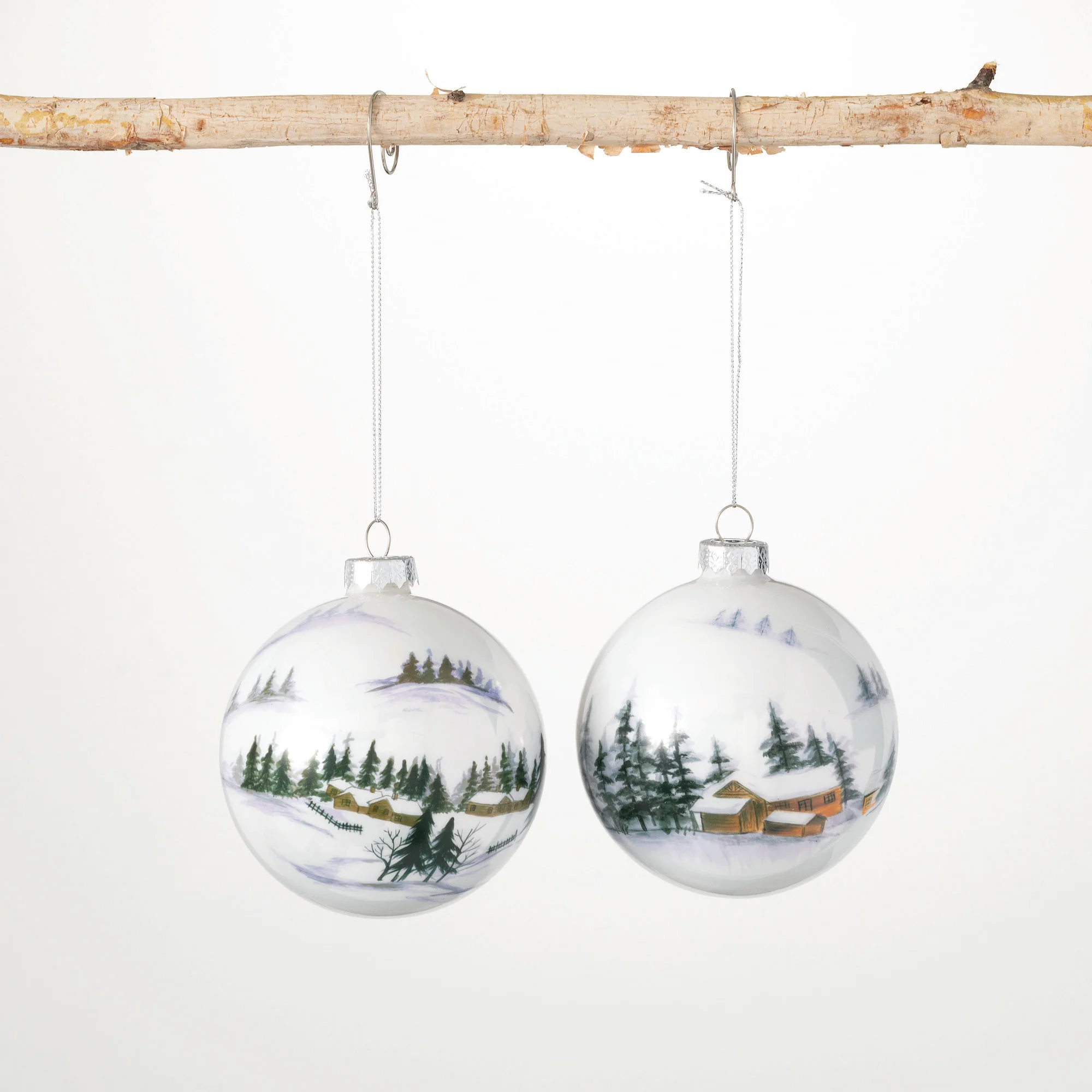 Innovative Winter Lodge Scene Ornaments Recyclable
