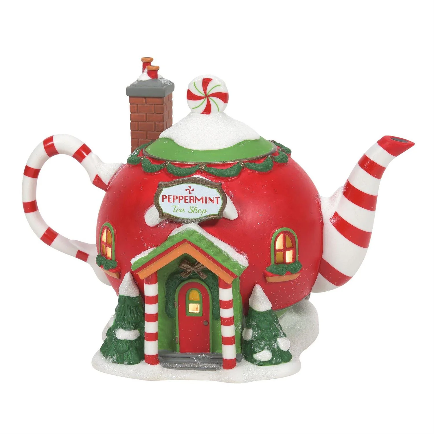 Smooth Peppermint Tea Shop North Pole Village Fine Crafted