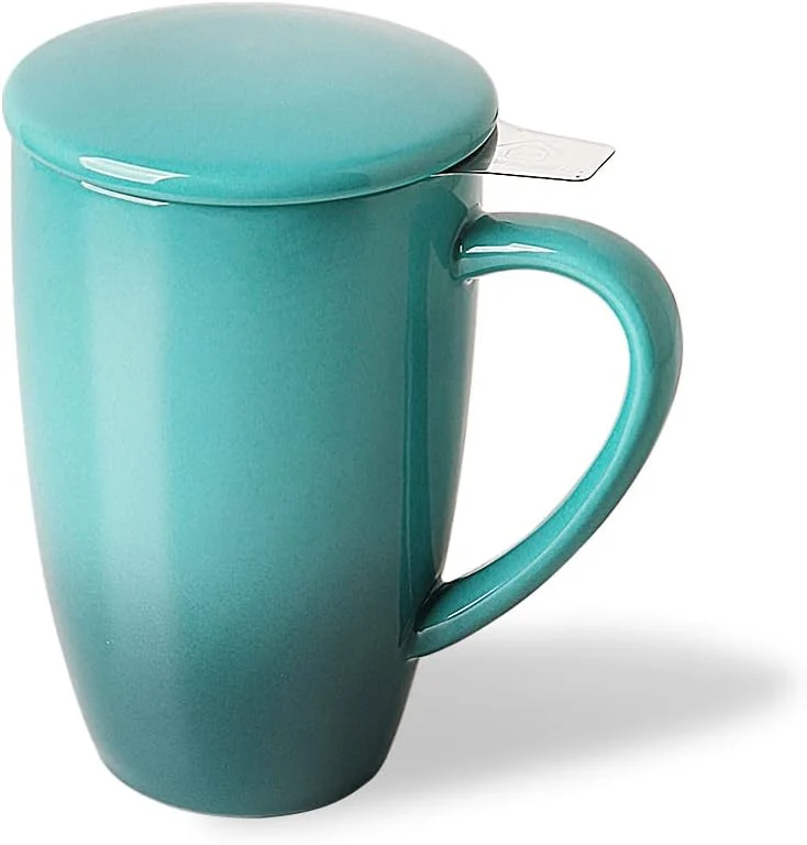 Healthy Sweejar Porcelain Tea Mug with Infuser and Lid Teaware with Filter Loose Leaf Tea Cup Steeper Maker Quality