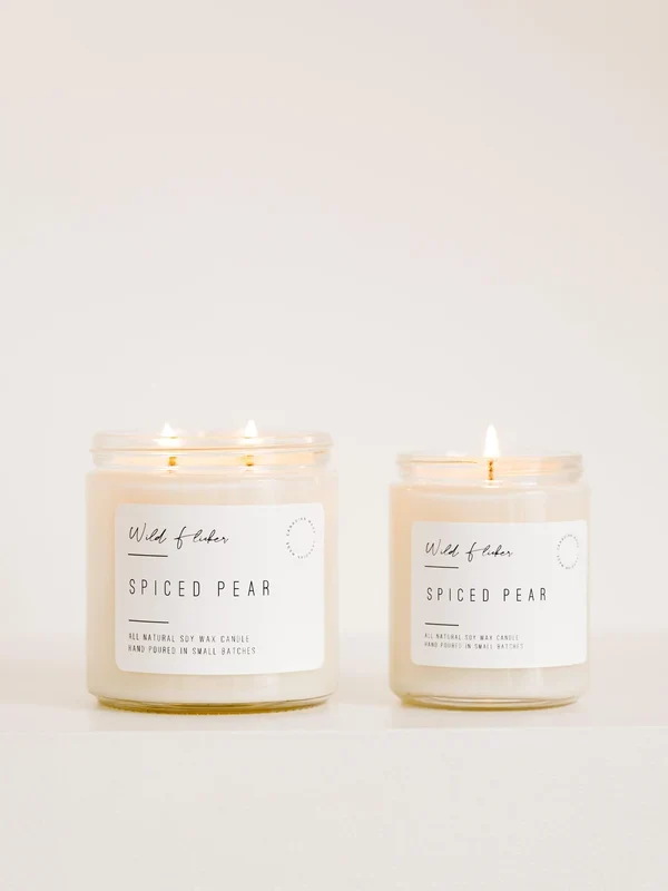 Clean Spiced Pear Soy Wax Candle Luxury