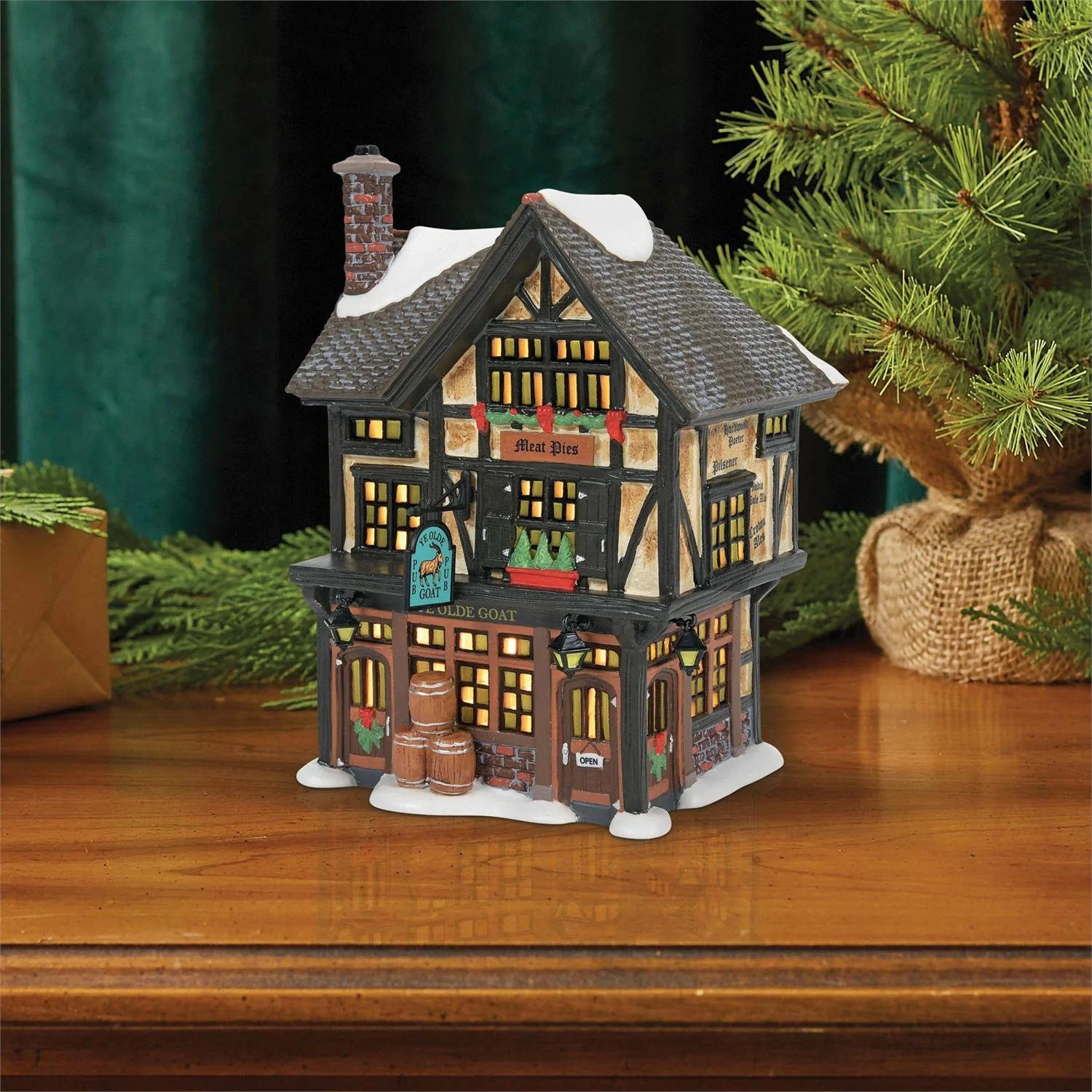 Superior Ye Olde Goat Pub Dickens Village Premium Material
