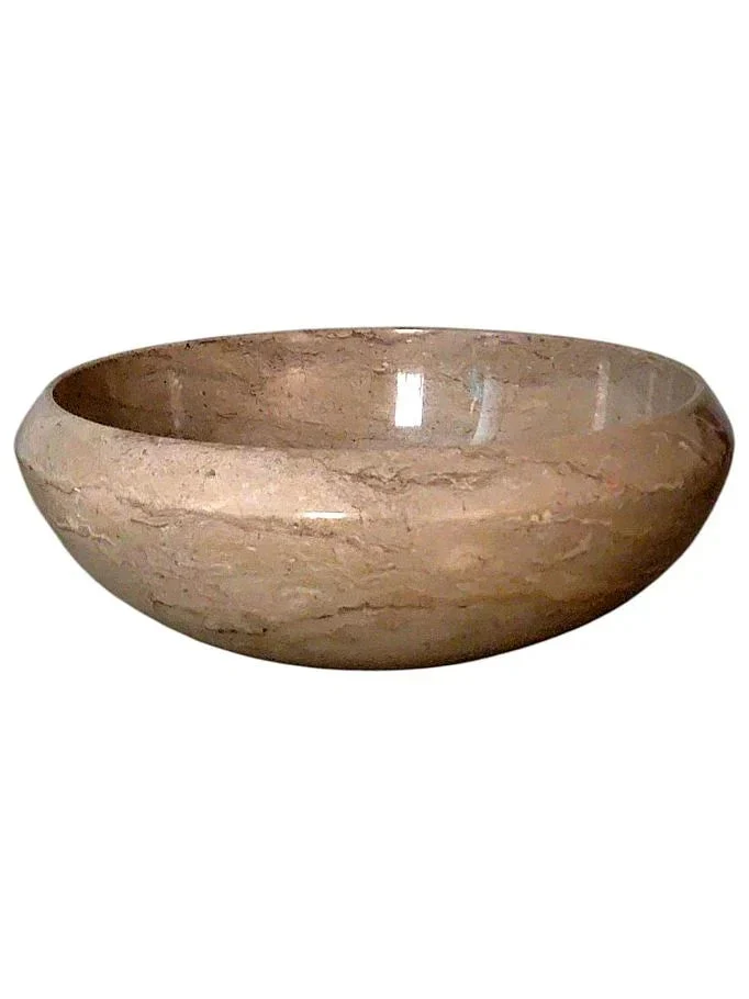 Official Bathroom Sink of Sahara Beige Marble - 16 inches RoundMarble Bathroom Sink - 16 inches Round Effective