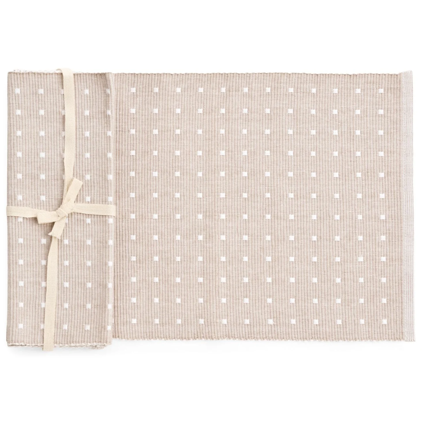 Trendy Dominika Rib Polka Dot Placemats - Set of 4 World-Class