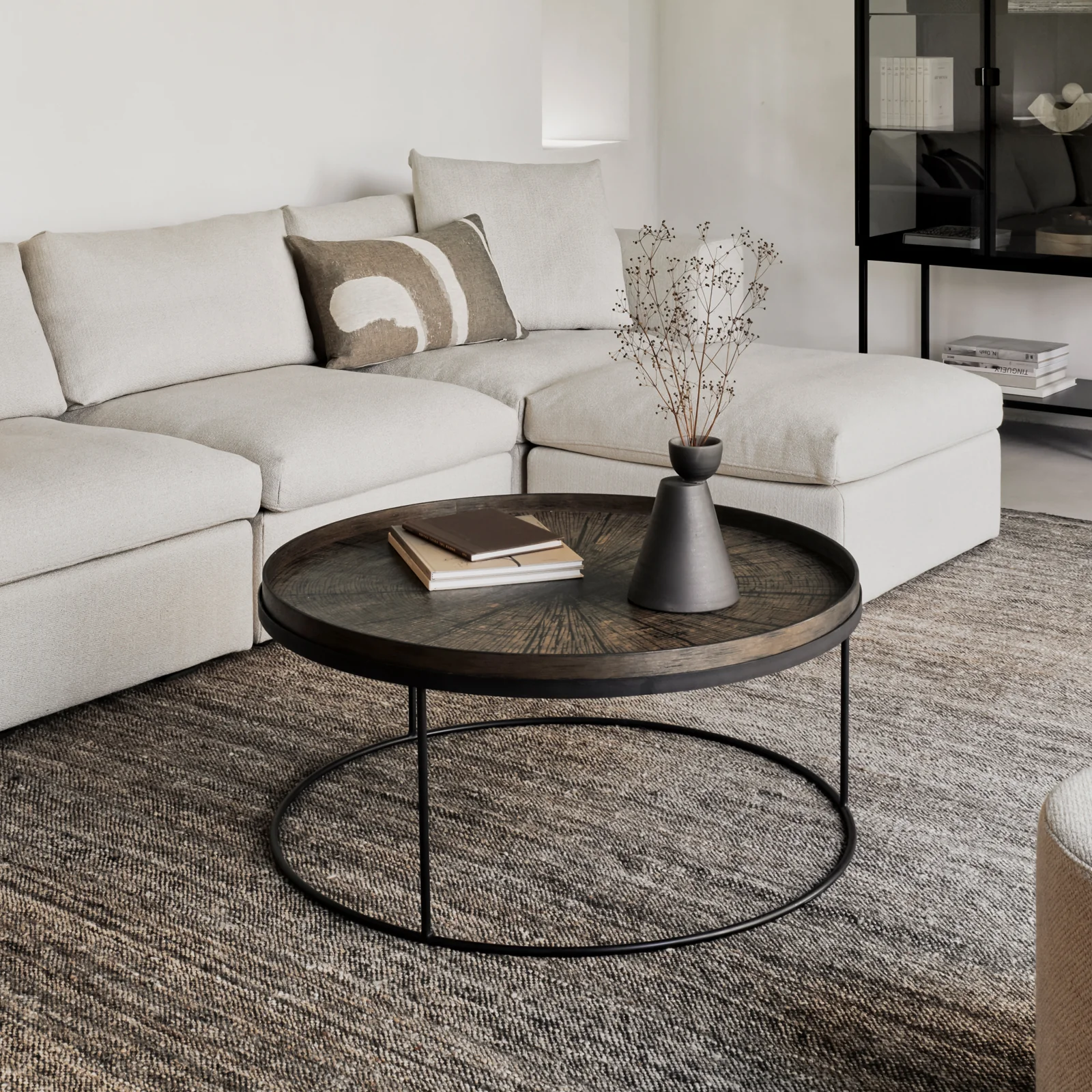 Convenient Tray Coffee Table Round XL 93cm Optimized