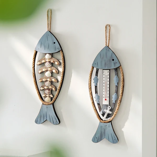 Pure Wooden Fish Wall Decor Practical